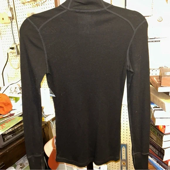 Ibex Midnight Black Long Sleeve Top XS NWT - Picture 2 of 5
